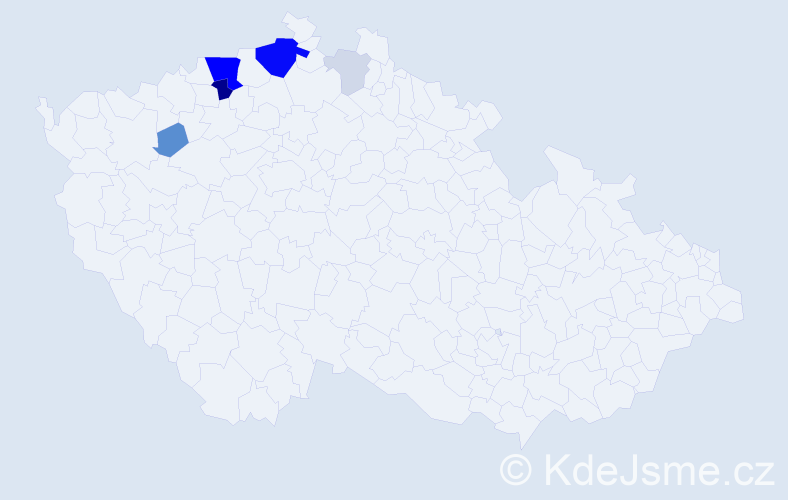 Příjmení: 'Ganyová', počet výskytů 23 v celé ČR