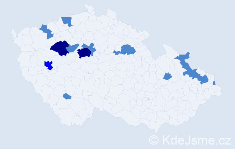 Příjmení: 'Luyen', počet výskytů 19 v celé ČR