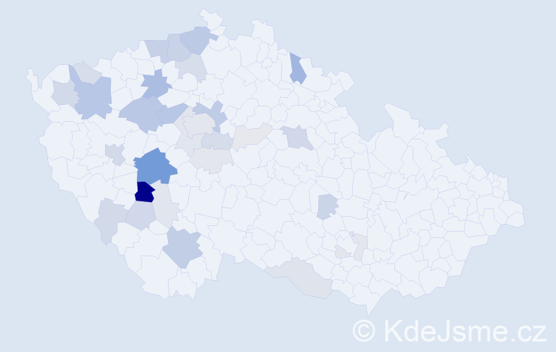 Příjmení: 'Choura', počet výskytů 115 v celé ČR