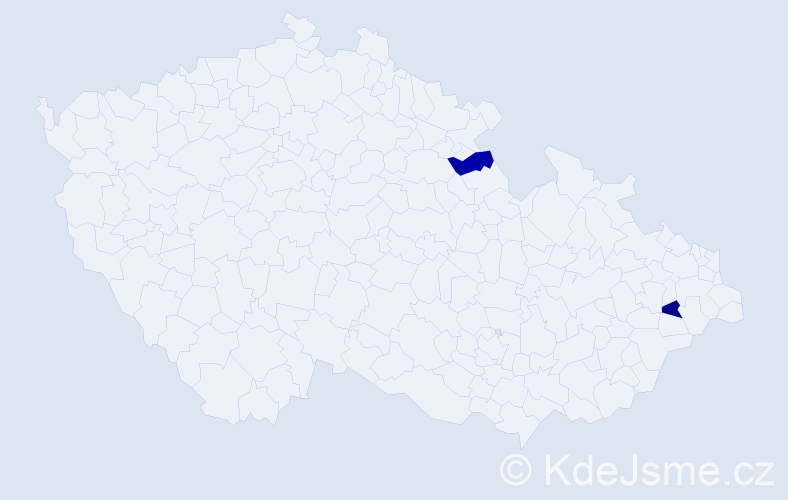 Příjmení: 'Zahornadský', počet výskytů 4 v celé ČR