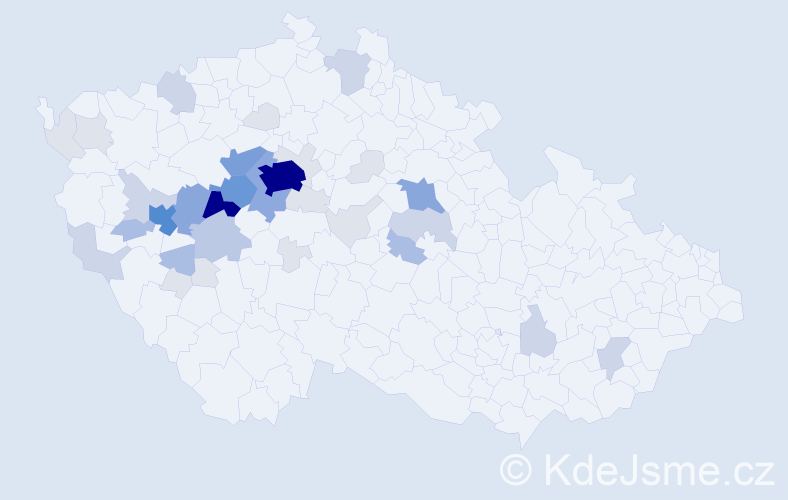 Příjmení: 'Kuška', počet výskytů 143 v celé ČR
