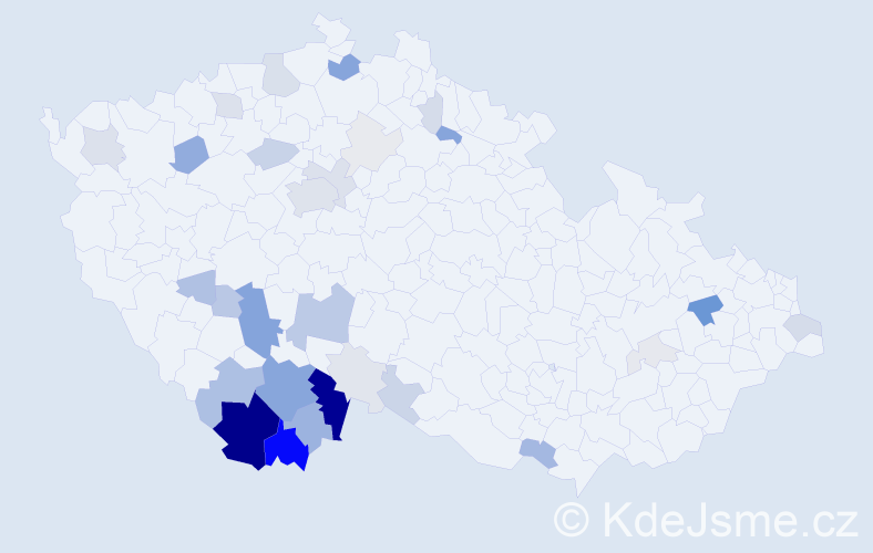 Příjmení: 'Opelka', počet výskytů 137 v celé ČR