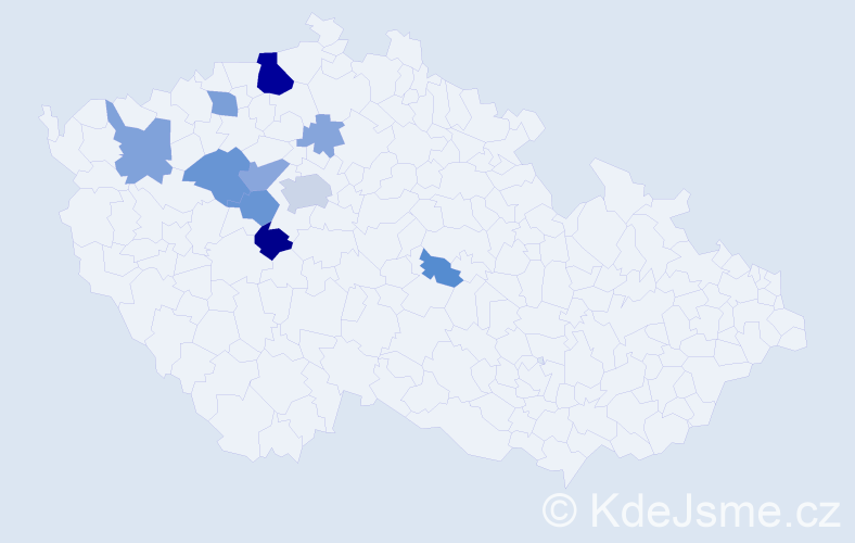Příjmení: 'Zůzová', počet výskytů 28 v celé ČR