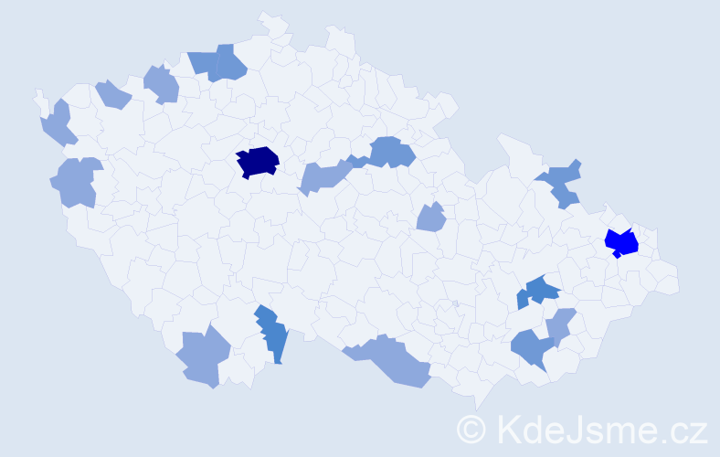 Příjmení: 'Truong', počet výskytů 35 v celé ČR