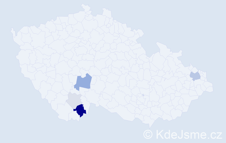 Příjmení: 'Křižovský', počet výskytů 13 v celé ČR
