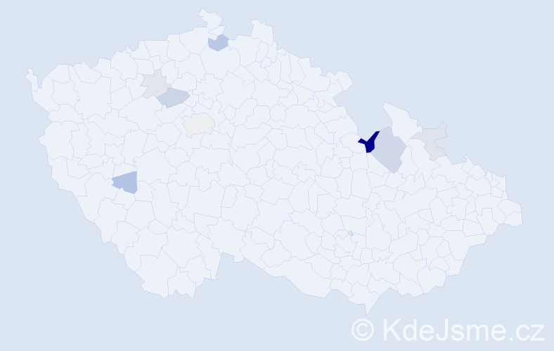 Příjmení: 'Dono', počet výskytů 19 v celé ČR