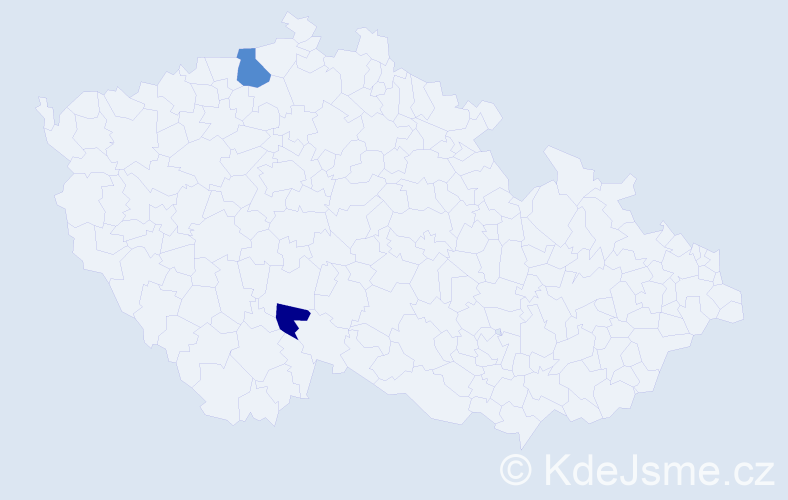 Příjmení: 'Bilyjová', počet výskytů 3 v celé ČR