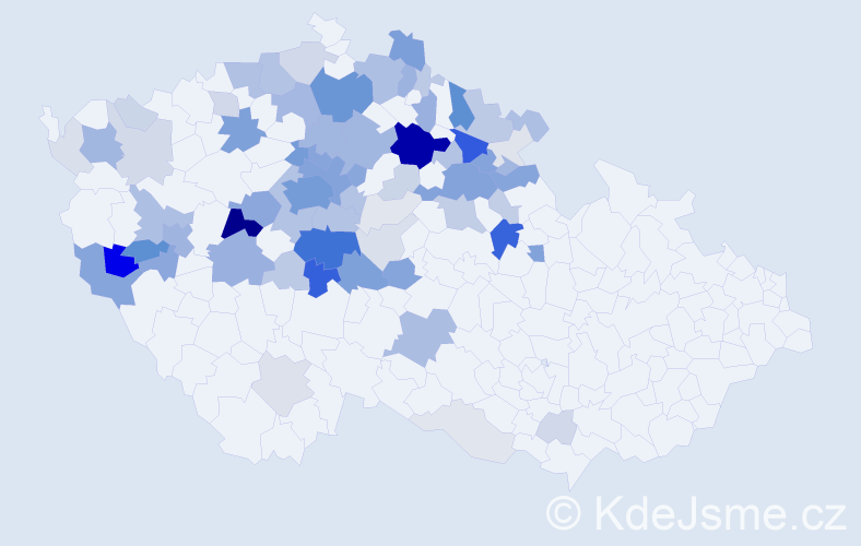 Příjmení: 'Pávová', počet výskytů 333 v celé ČR
