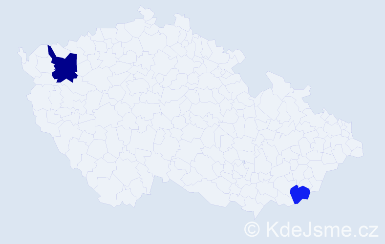 Příjmení: 'Rombolá', počet výskytů 3 v celé ČR