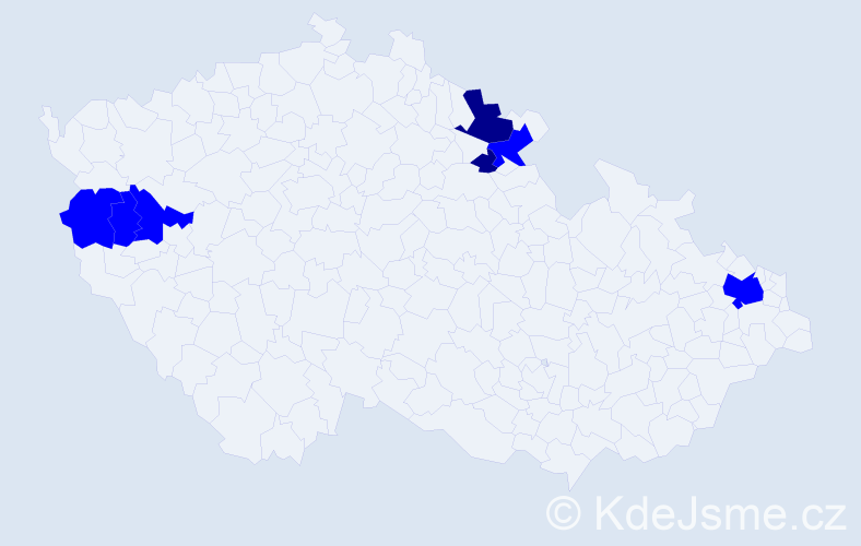 Příjmení: 'Pöllnerová', počet výskytů 9 v celé ČR