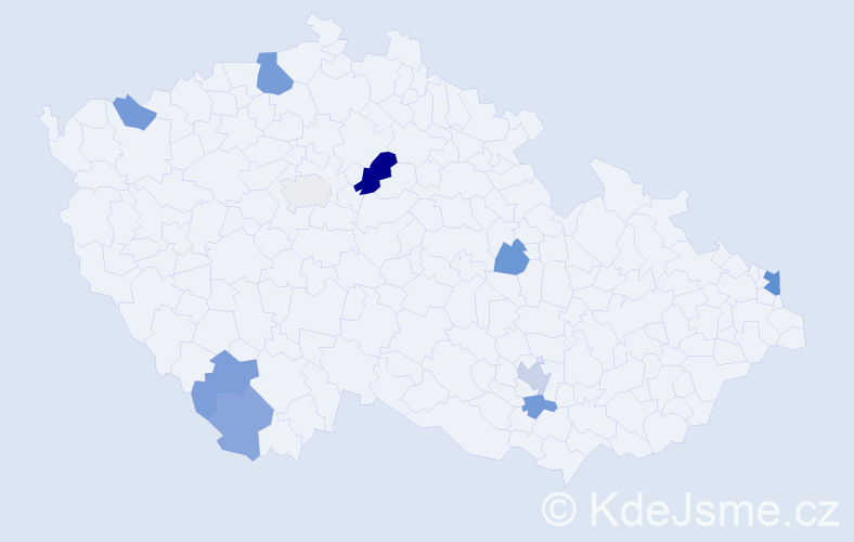 Příjmení: 'Balcová', počet výskytů 18 v celé ČR