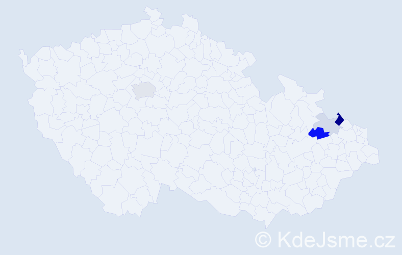 Příjmení: 'Kaluscha', počet výskytů 11 v celé ČR