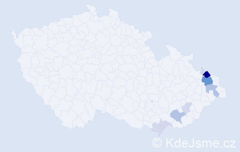 Příjmení: 'Gaidová', počet výskytů 30 v celé ČR