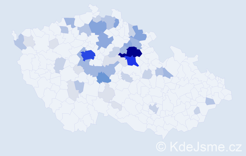 Příjmení: 'Brzková', počet výskytů 172 v celé ČR