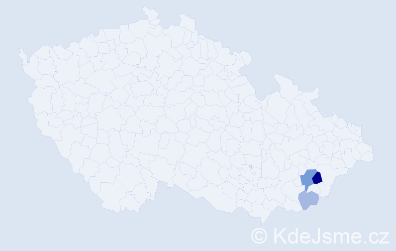 Příjmení: 'Dúbková', počet výskytů 6 v celé ČR