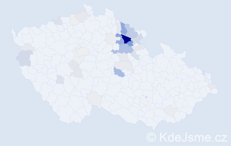 Příjmení: 'Rejl', počet výskytů 177 v celé ČR
