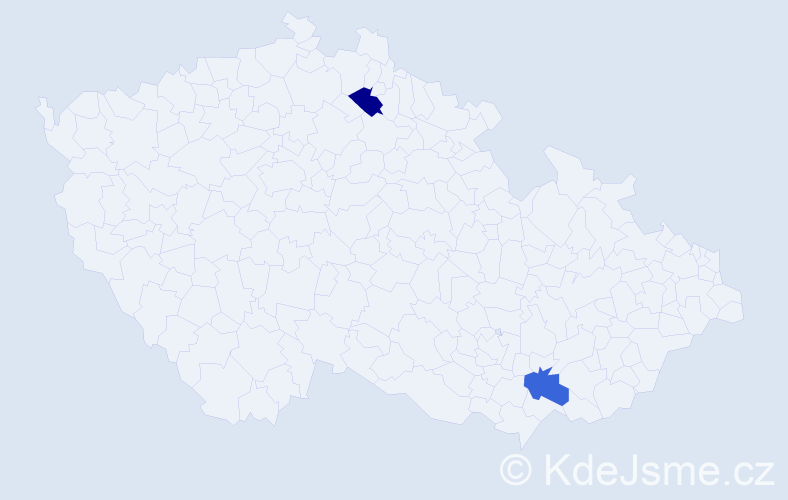 Příjmení: 'Knöbl', počet výskytů 2 v celé ČR