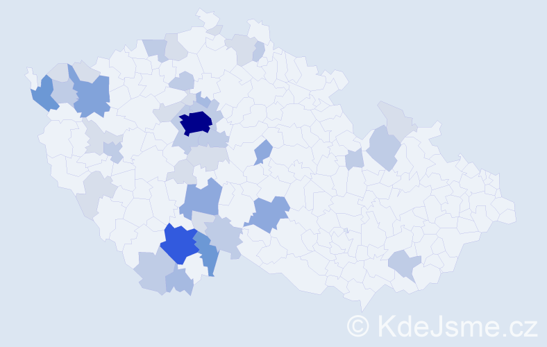 Příjmení: 'Kročák', počet výskytů 108 v celé ČR