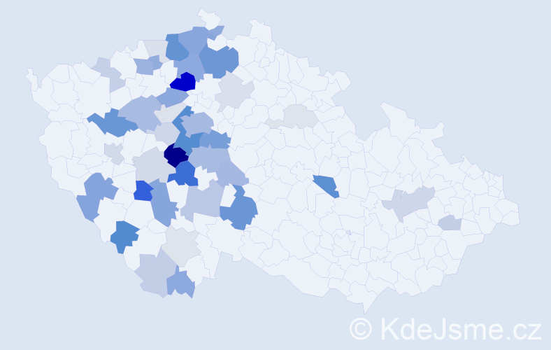 Příjmení: 'Nechybová', počet výskytů 123 v celé ČR