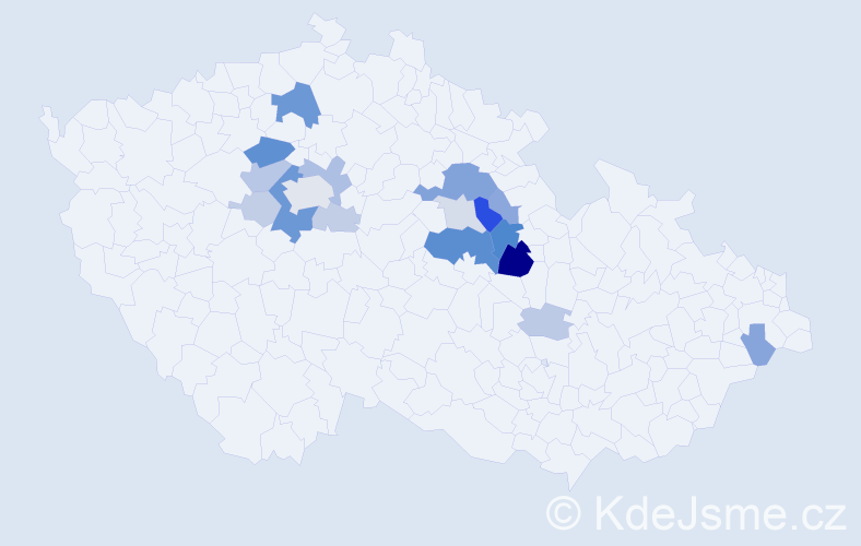 Příjmení: 'Džbánková', počet výskytů 48 v celé ČR