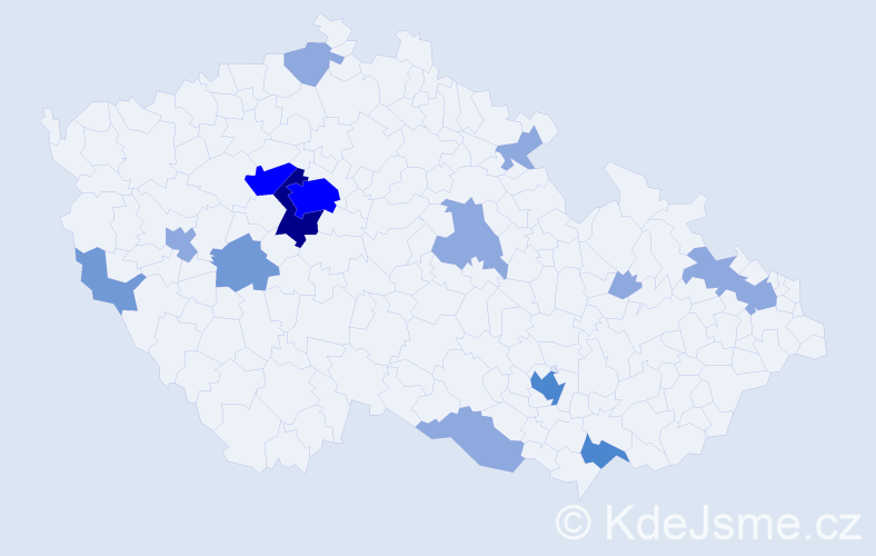 Příjmení: 'Lopez', počet výskytů 33 v celé ČR