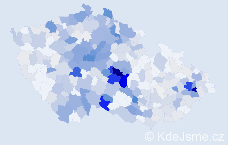 Příjmení: 'Lacina', počet výskytů 1709 v celé ČR