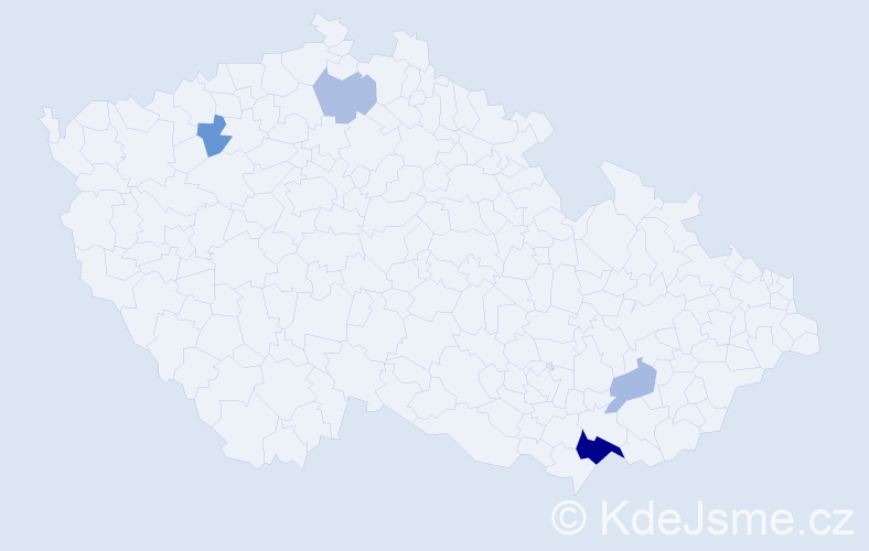 Příjmení: 'Wlaschinská', počet výskytů 9 v celé ČR