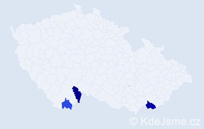 Příjmení: 'Petržala', počet výskytů 6 v celé ČR
