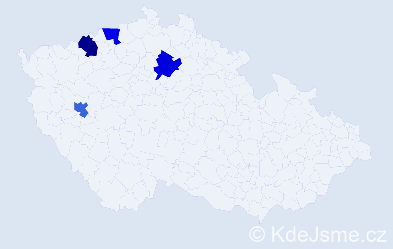 Příjmení: '"Kieu Quang"', počet výskytů 4 v celé ČR
