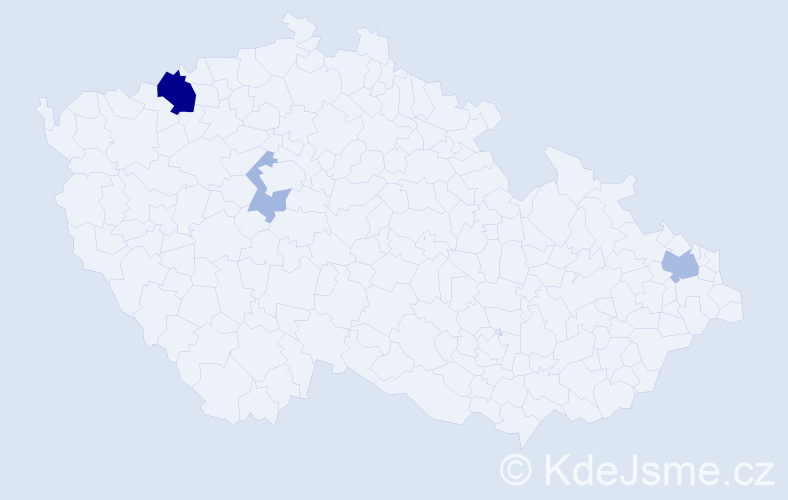 Příjmení: 'Beljajev', počet výskytů 8 v celé ČR