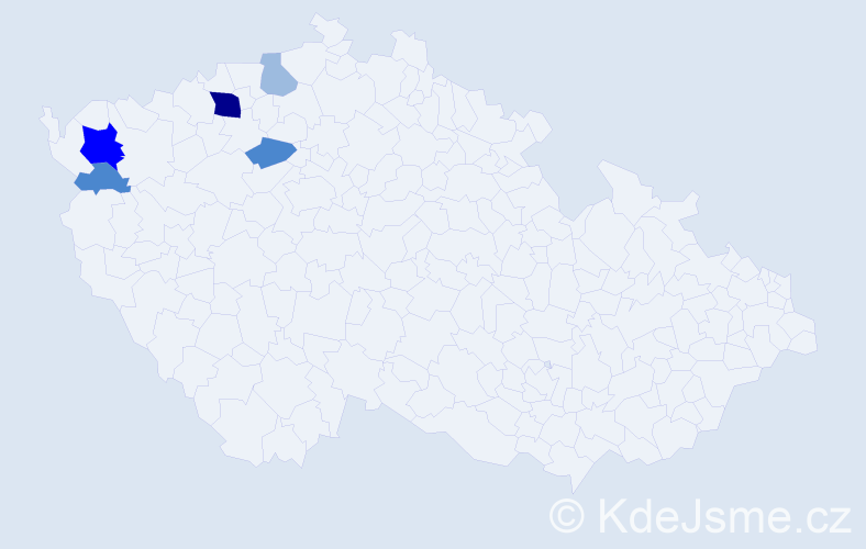 Příjmení: 'Ligoš', počet výskytů 12 v celé ČR