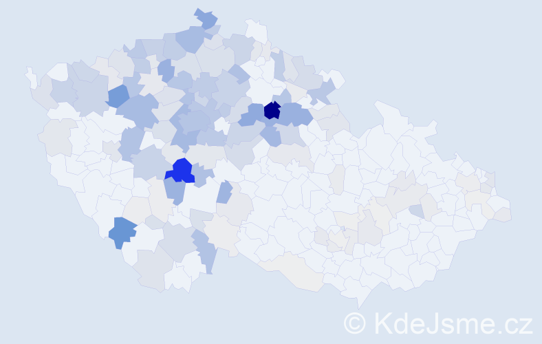 Příjmení: 'Pšenička', počet výskytů 763 v celé ČR