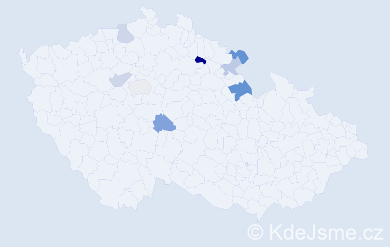 Příjmení: 'Libák', počet výskytů 10 v celé ČR
