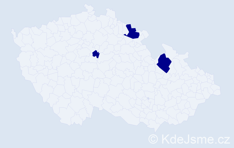 Příjmení: 'Szmitka', počet výskytů 3 v celé ČR