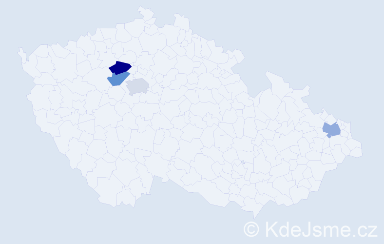 Příjmení: 'Taskov', počet výskytů 4 v celé ČR