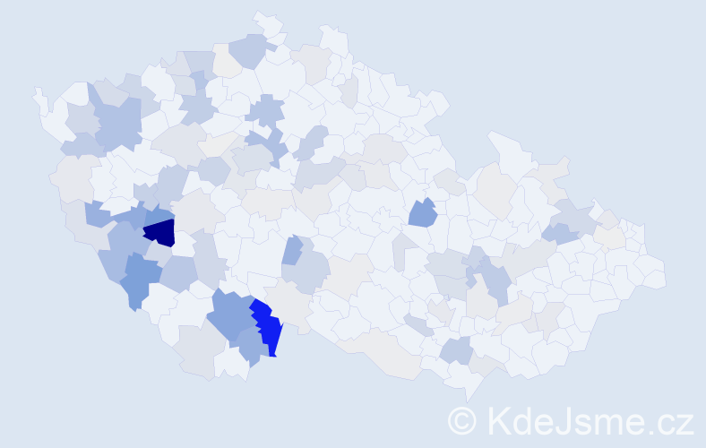 Příjmení: 'Beníšek', počet výskytů 351 v celé ČR