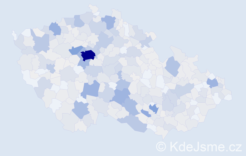 Příjmení: 'Adam', počet výskytů 2342 v celé ČR