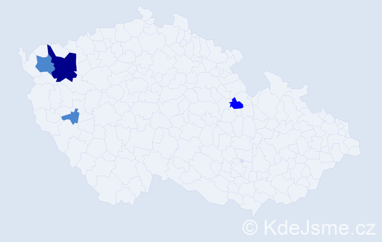 Příjmení: 'Gabalcová', počet výskytů 7 v celé ČR