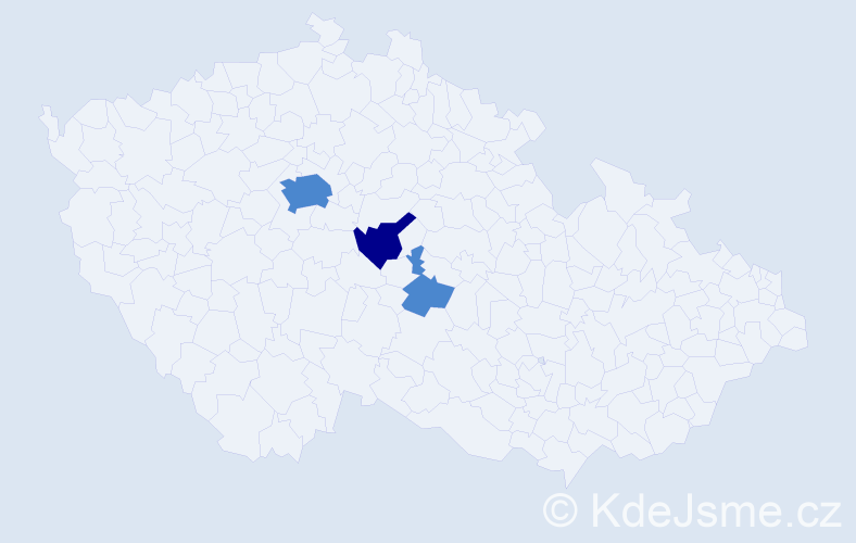 Příjmení: 'Pallendalová', počet výskytů 5 v celé ČR