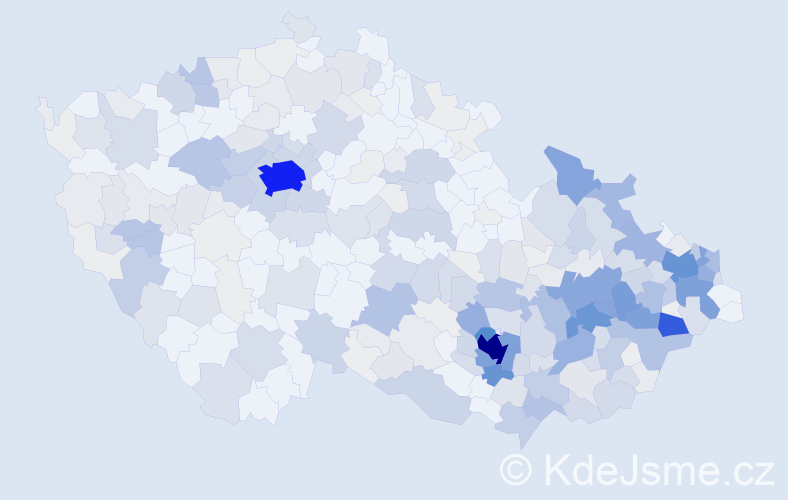 Příjmení: 'Koláček', počet výskytů 1510 v celé ČR