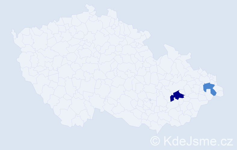 Příjmení: 'Stav', počet výskytů 4 v celé ČR