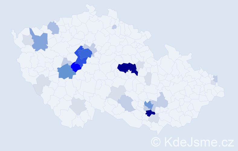Příjmení: 'Drobílková', počet výskytů 128 v celé ČR