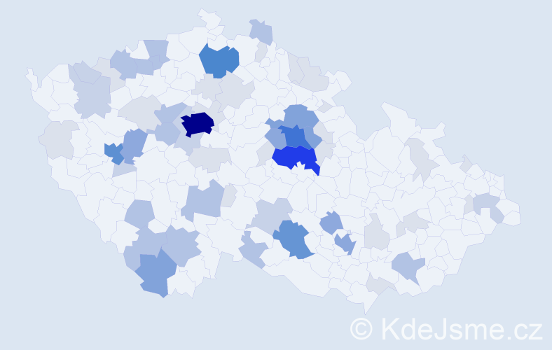 Příjmení: 'Huňáčková', počet výskytů 192 v celé ČR