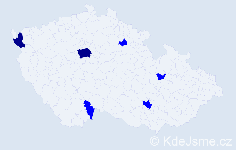 Příjmení: '"Nguyen Tan"', počet výskytů 8 v celé ČR