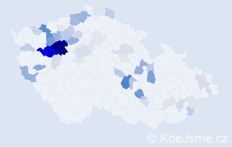 Příjmení: 'Opat', počet výskytů 131 v celé ČR