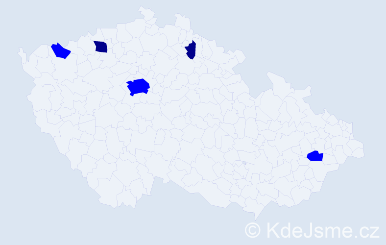 Příjmení: 'Szönyiová', počet výskytů 7 v celé ČR