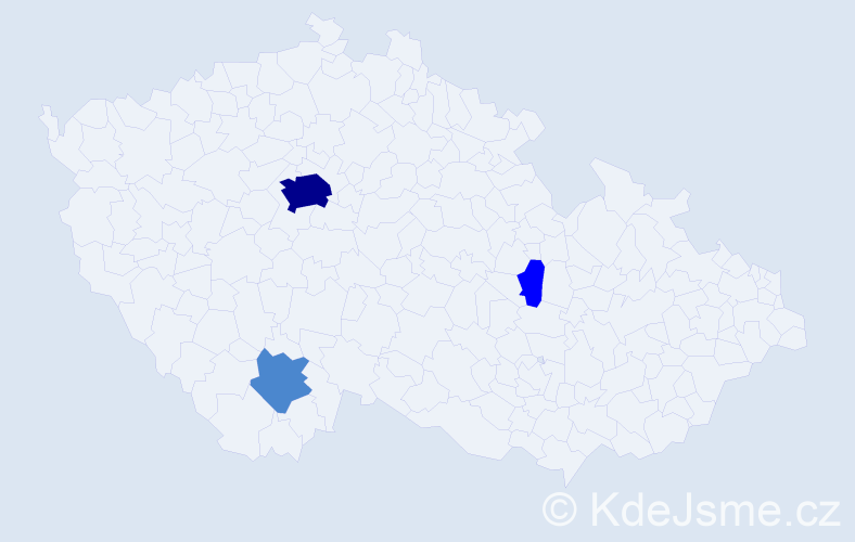 Příjmení: 'Kuleva', počet výskytů 6 v celé ČR