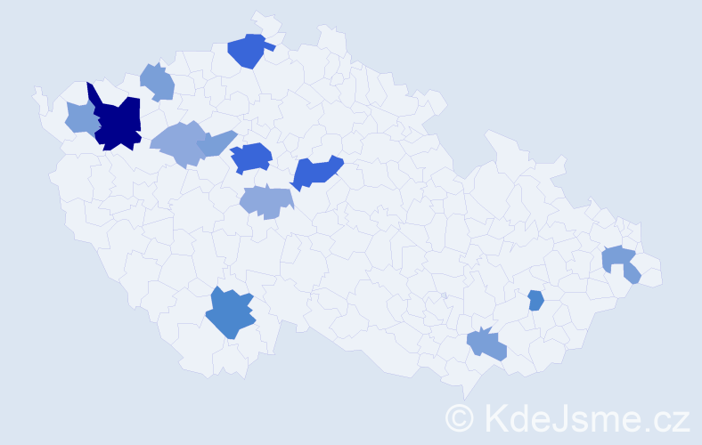 Příjmení: 'Rákošová', počet výskytů 37 v celé ČR