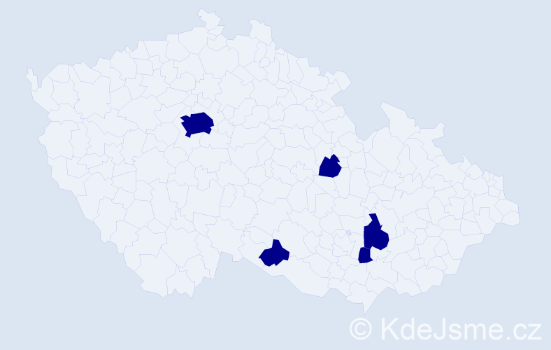 Příjmení: 'Datso', počet výskytů 5 v celé ČR