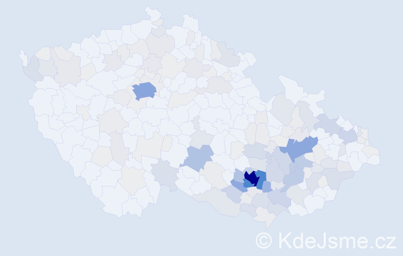 Příjmení: 'Drápal', počet výskytů 698 v celé ČR